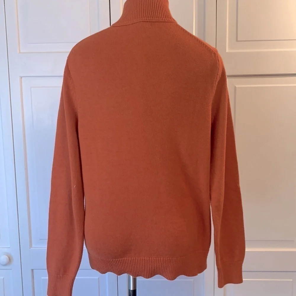 Banana Republic sz M burnt orange cotton sweater with high collar